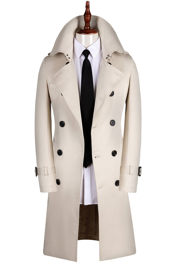 Long Double Breasted Spring And Autumn Slim Business Coat