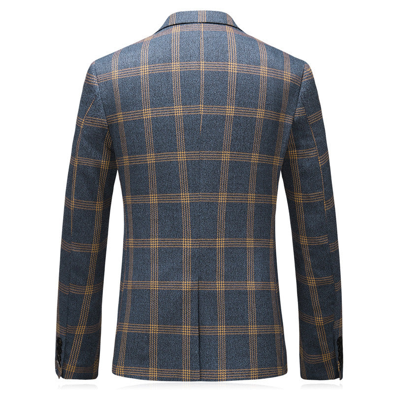 Men's Business plaid Dress Suit Set