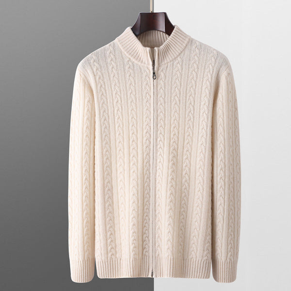 Men's Half-high Collar Zipper Sweater