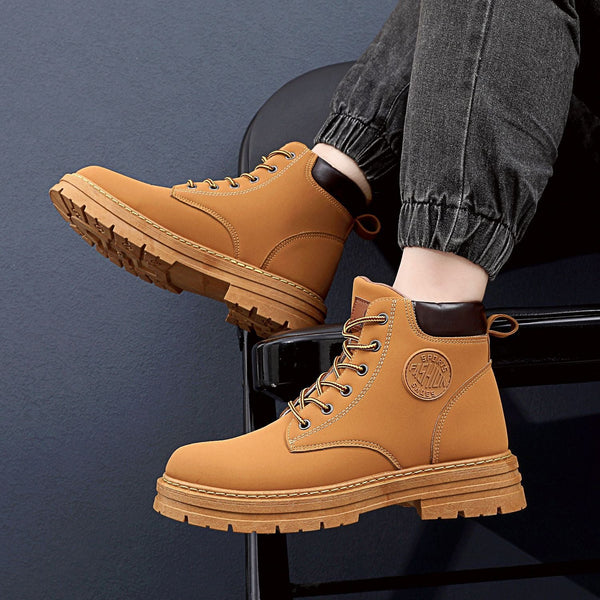 Chunky Mid Heel Ankle Boots