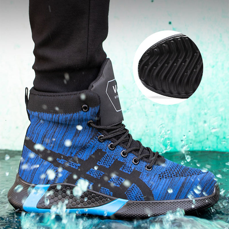 Labor Protection Anti-smash Anti-puncture work shoes Breathable Lace-up Safety boots