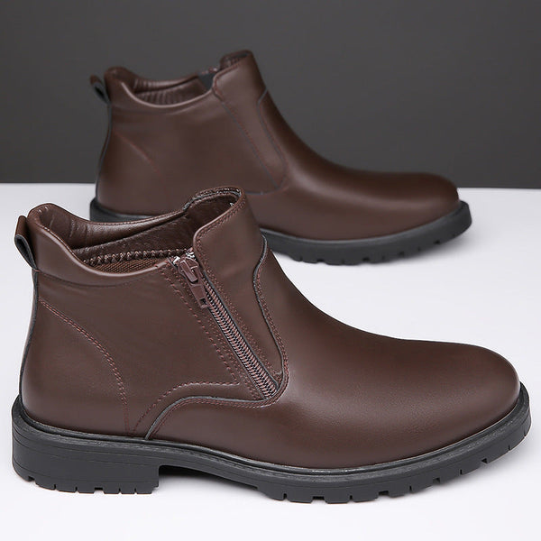 Men's Leather High-top Leather Casual Shoes