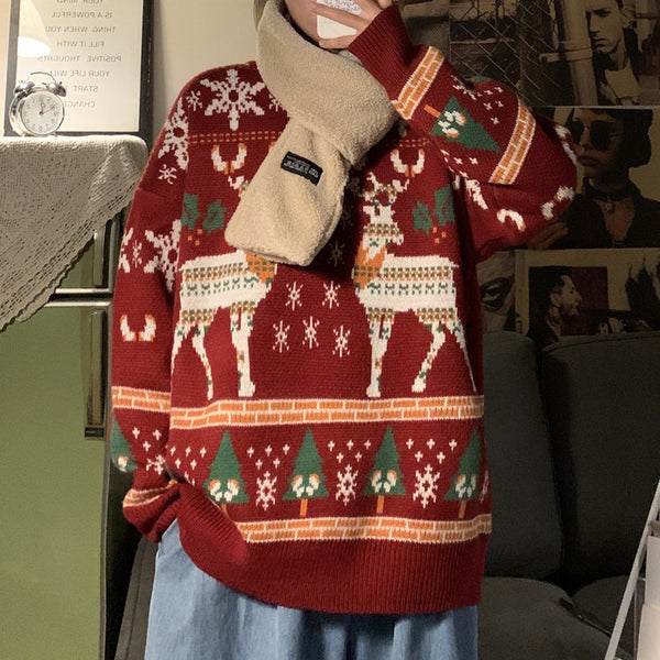 Men's Loose Pullover Christmas Sweater
