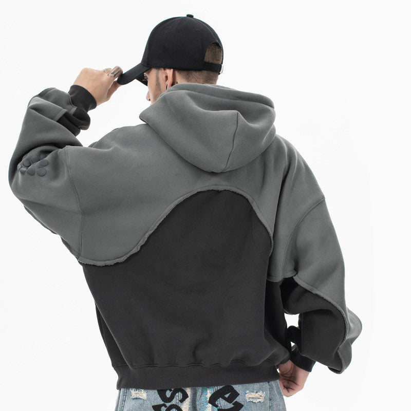 Velvet Padded Hooded Sweatshirt Men And Women
