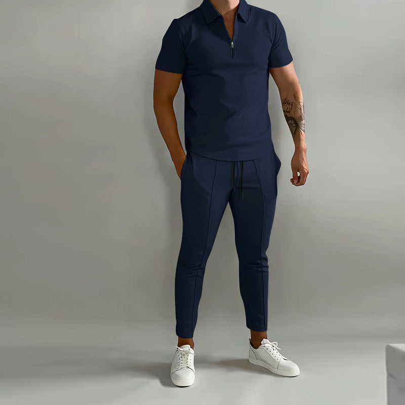 Summer Men's Slim Casual Sports Suit