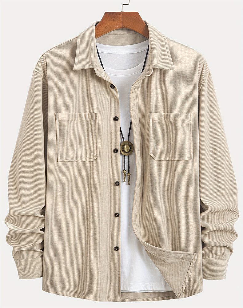 Corduroy Long Sleeve Casual All-matching Shirt