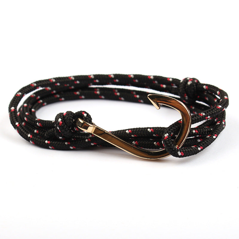Adjustable Paracord Anchor Charm Bracelets