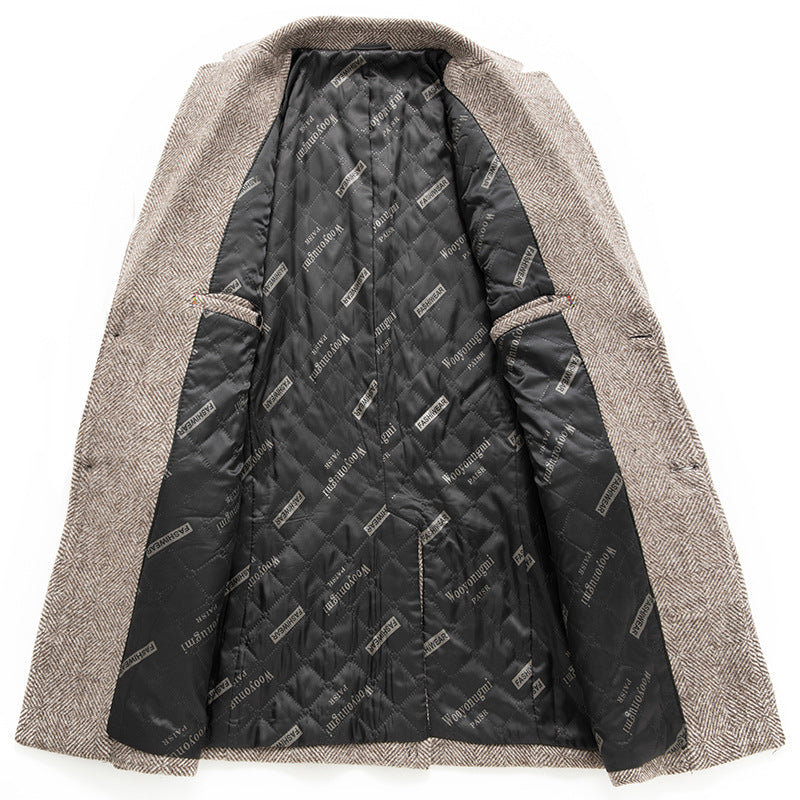 Men's Mid length woolen trench coat