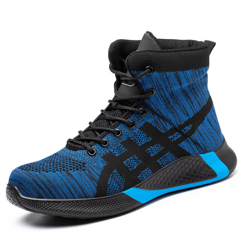 Labor Protection Anti-smash Anti-puncture work shoes Breathable Lace-up Safety boots