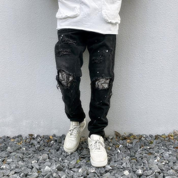 Occidental High Street Black Broken Jeans