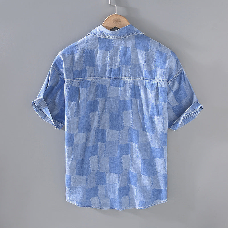 Men's Denim Short Sleeve shirt