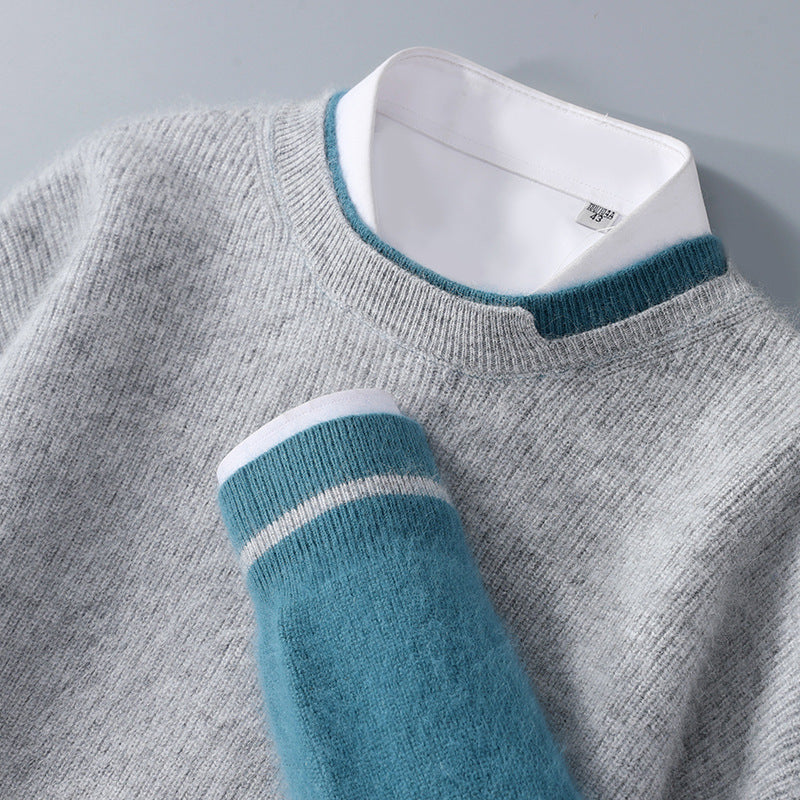 Men's Round Neck Thickened Loose And Warm sweater