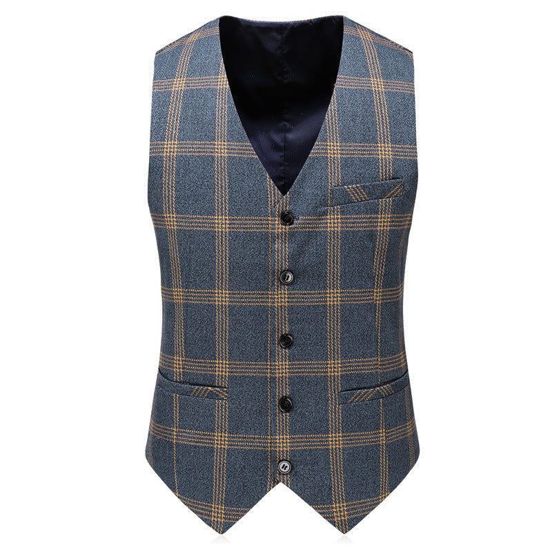 Men's Business plaid Dress Suit Set