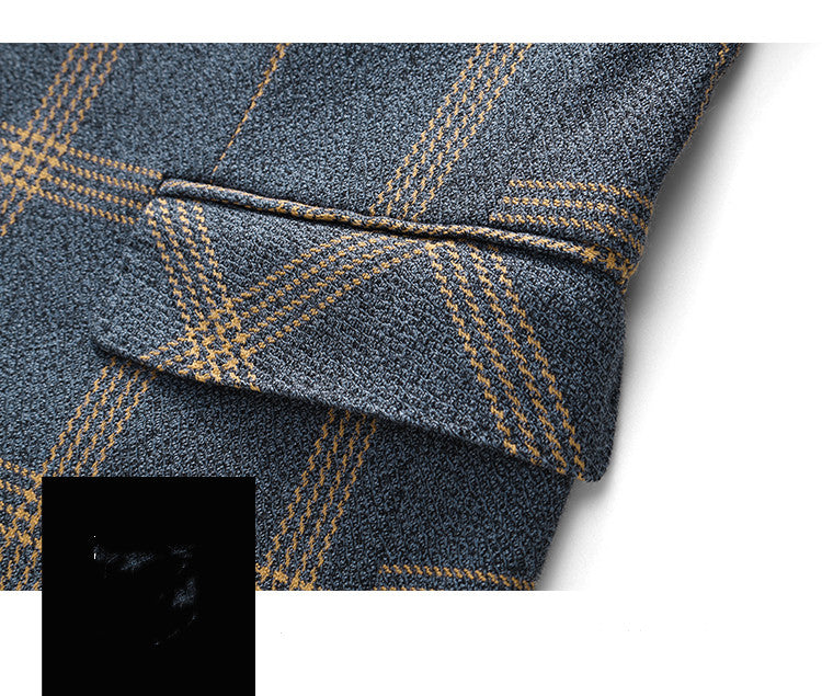Men's Business plaid Dress Suit Set