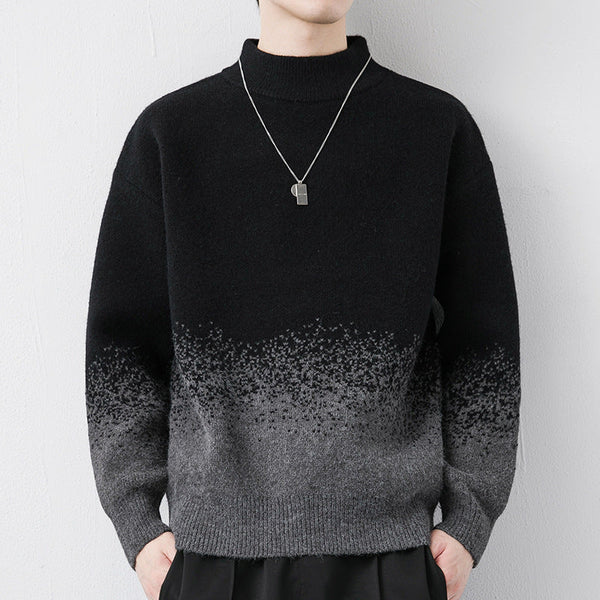 Men's Gradient Color Woolen Sweater
