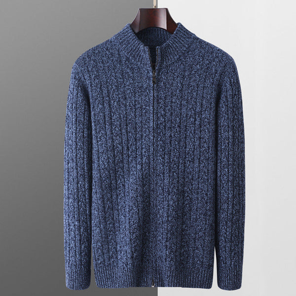 Men's Half-high Collar Zipper Sweater