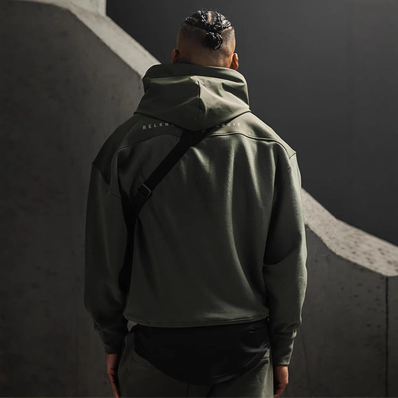 Autumn Cotton Men's Youth Hooded Casual Coat