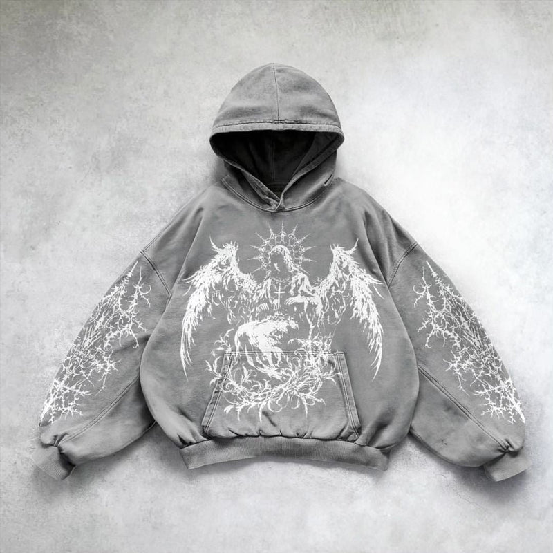 Printed Casual hip hop street Hoodie
